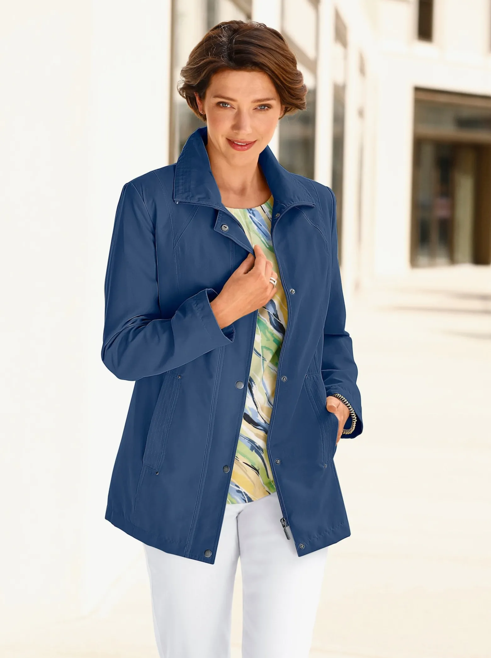 Übergangsjacke in Veloursleder-Optik