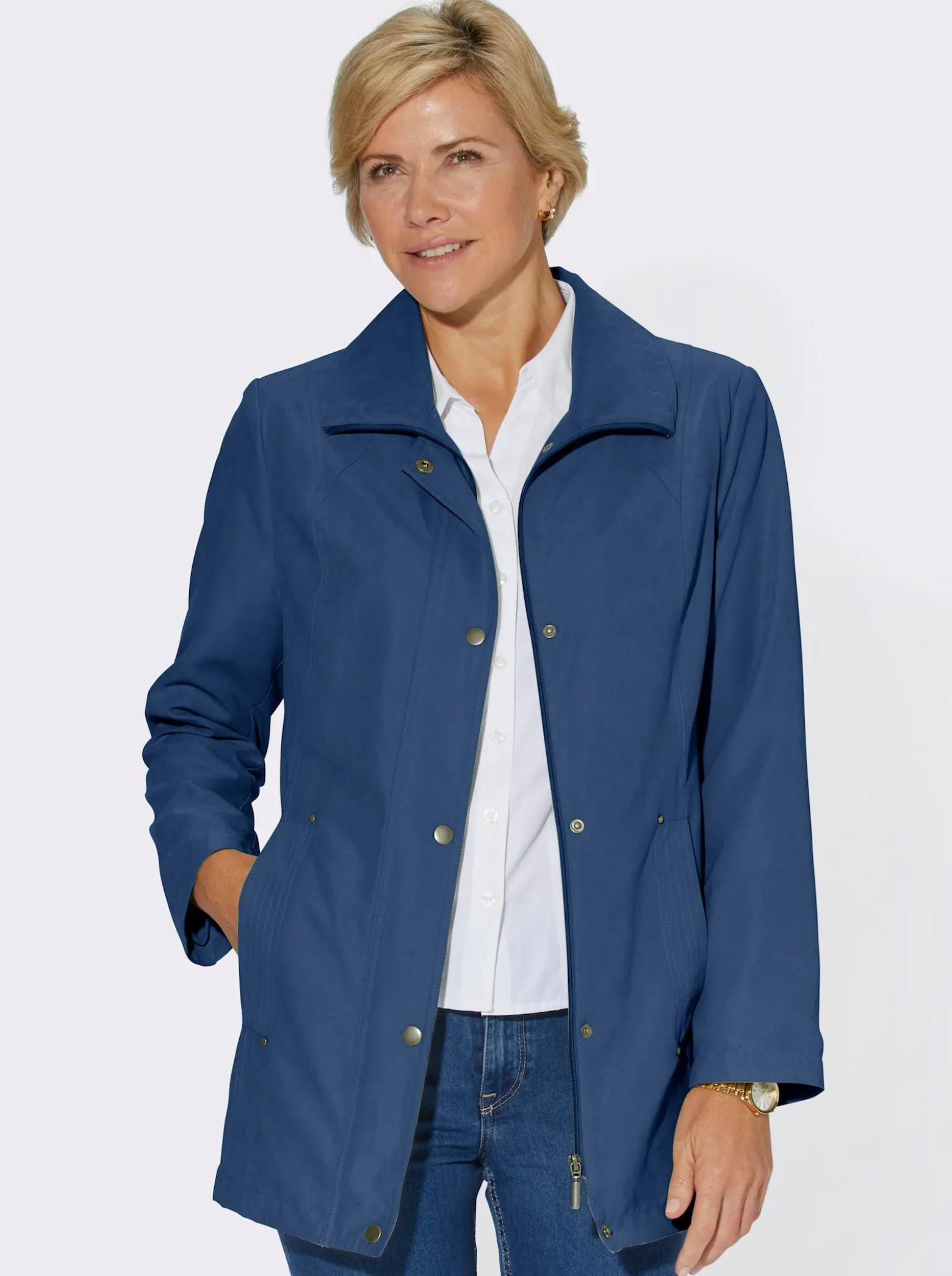 Übergangsjacke in Veloursleder-Optik