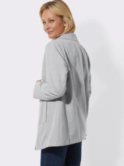 Übergangsjacke in Veloursleder-Optik