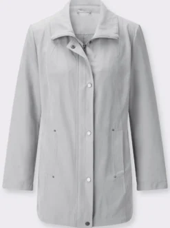 Übergangsjacke in Veloursleder-Optik
