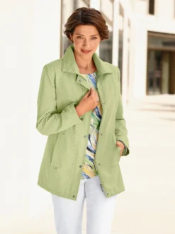 Übergangsjacke in Veloursleder-Optik