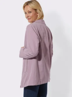 Übergangsjacke in Veloursleder-Optik