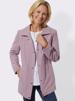 Übergangsjacke in Veloursleder-Optik