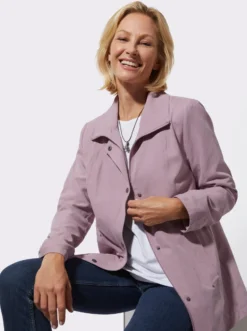 Übergangsjacke in Veloursleder-Optik