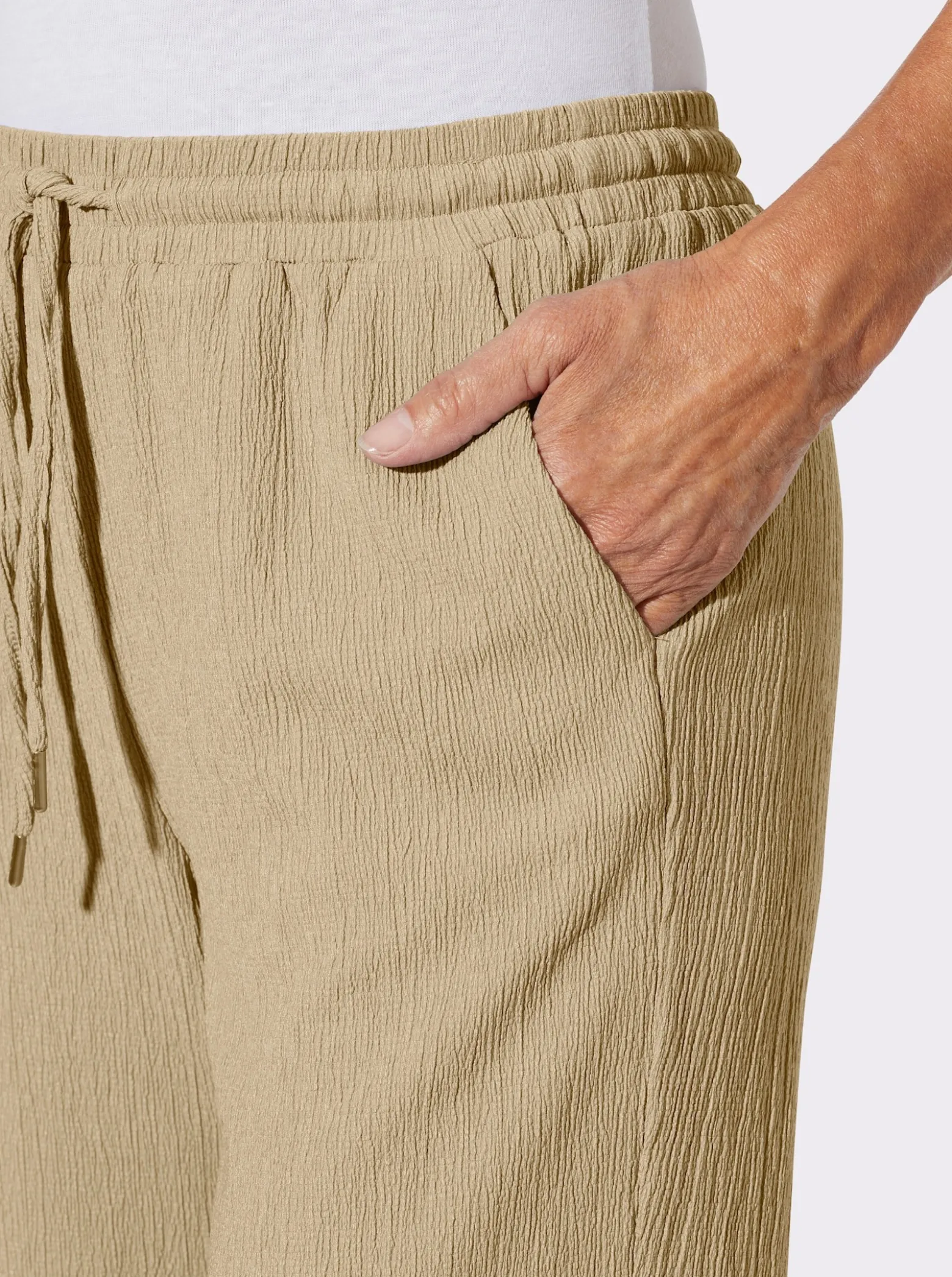 Bermudas in Crinkle-Qualität