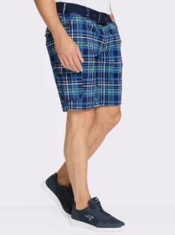 Bermudas mit Cargotaschen, kariert