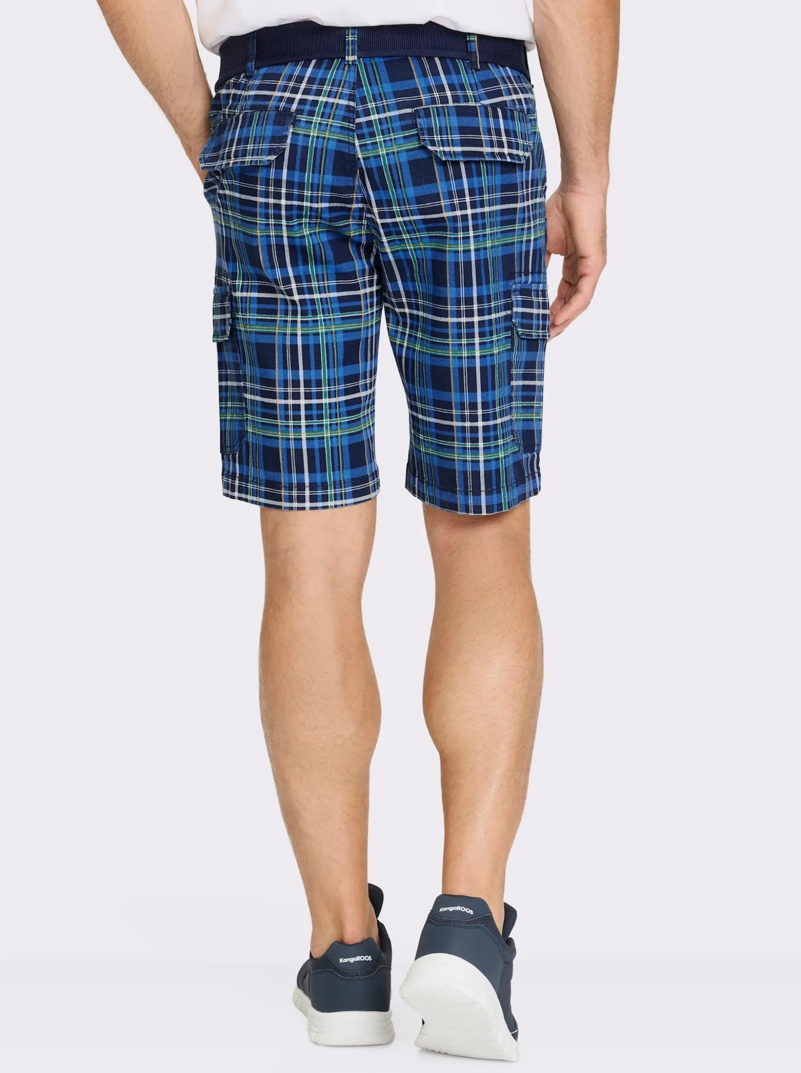 Bermudas mit Cargotaschen, kariert