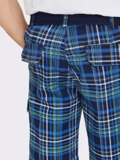 Bermudas mit Cargotaschen, kariert