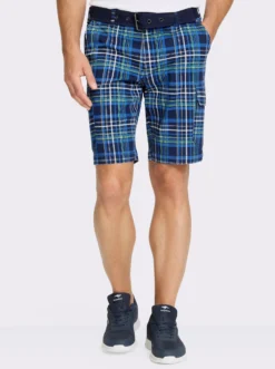 Bermudas mit Cargotaschen, kariert