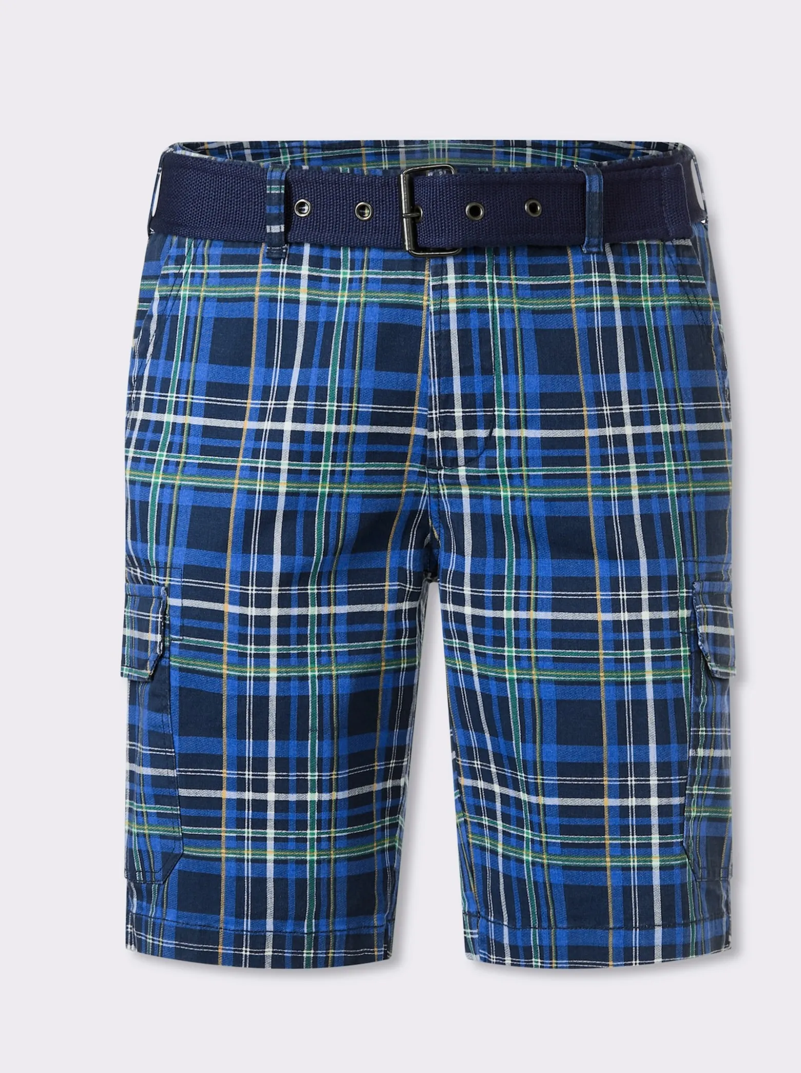 Bermudas mit Cargotaschen, kariert