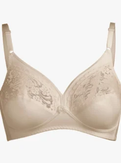 BH ohne Bügel mit Spitze an den Obercups