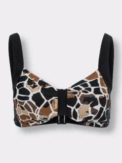 Bikini-Oberteil mit Animal-Print