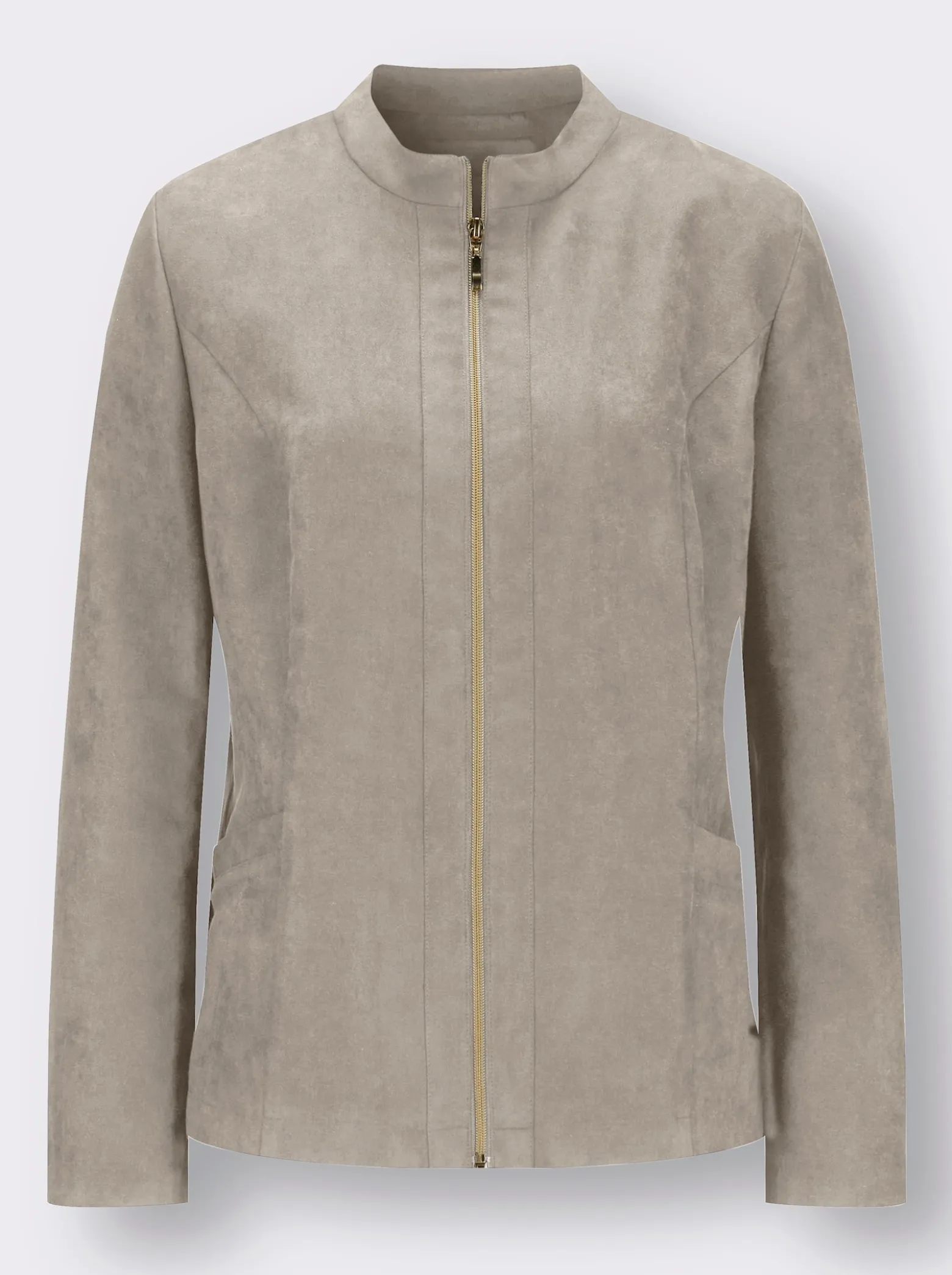 Blazer aus Veloursleder-Imitat
