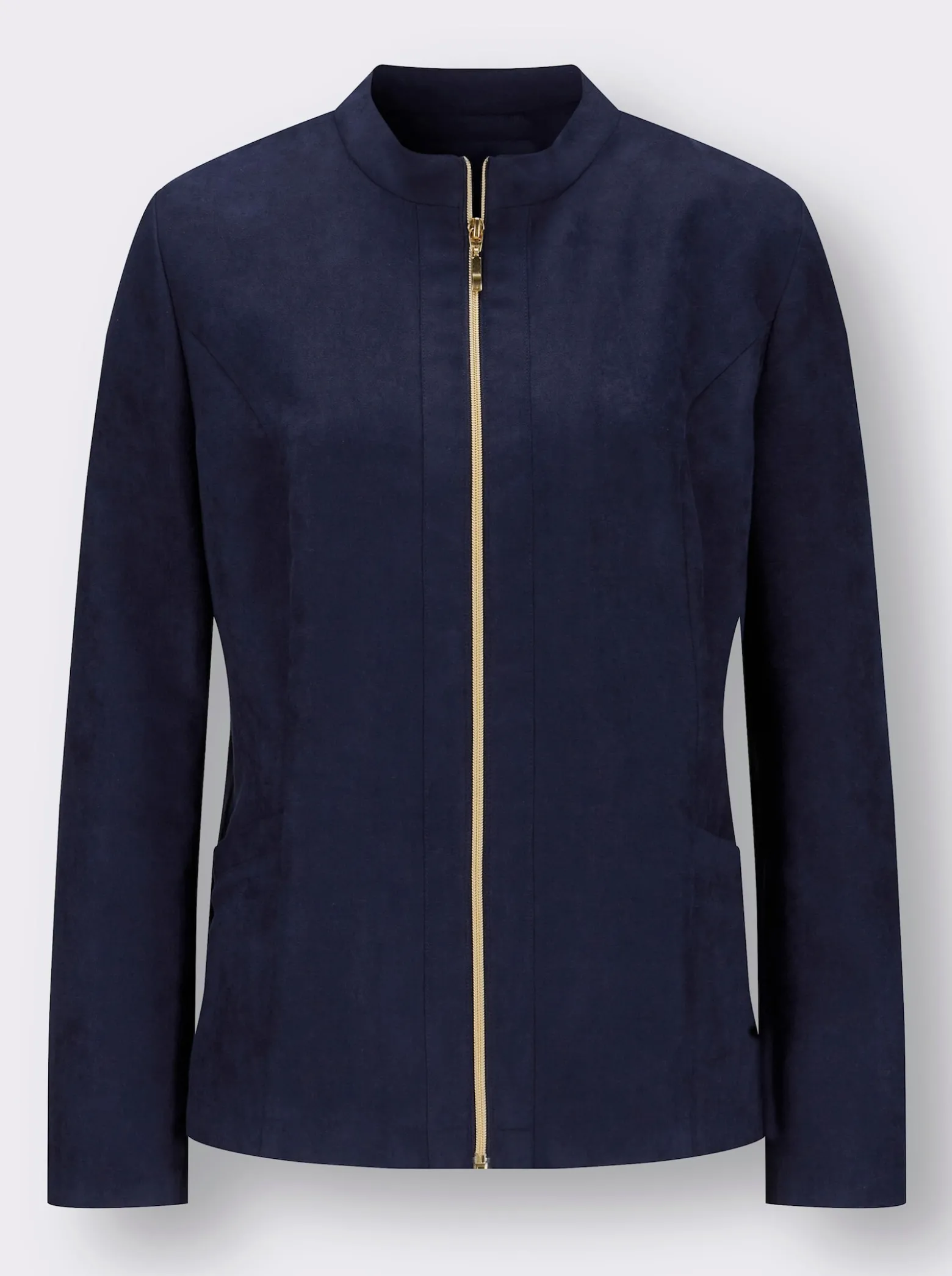 Blazer aus Veloursleder-Imitat