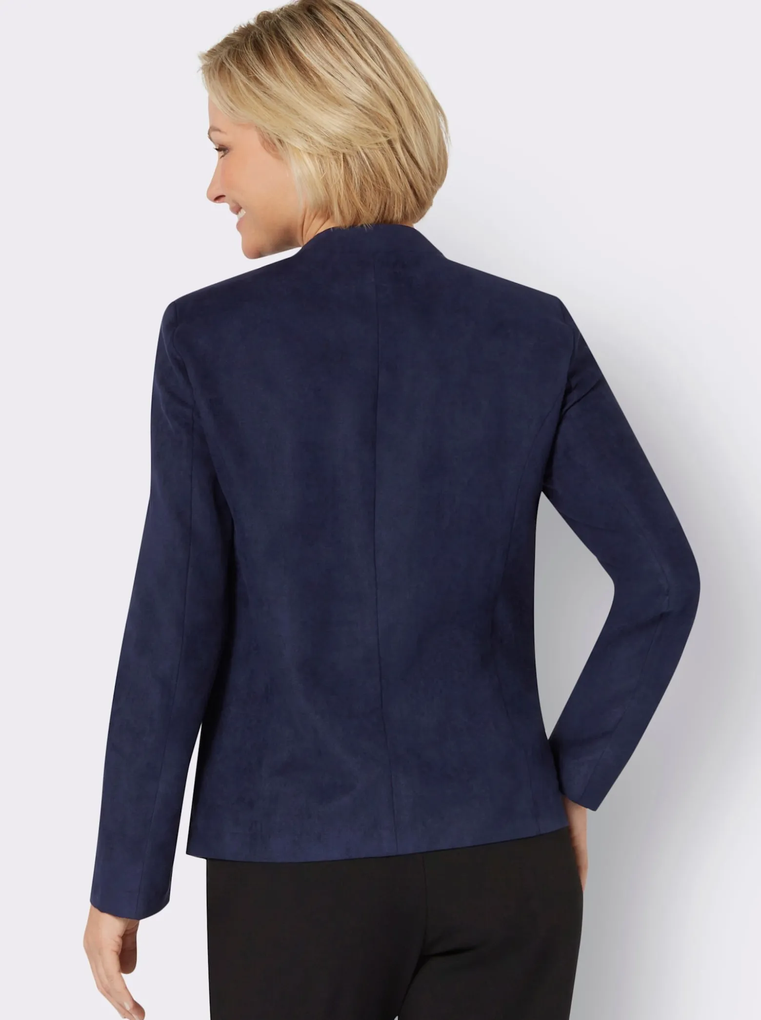 Blazer aus Veloursleder-Imitat
