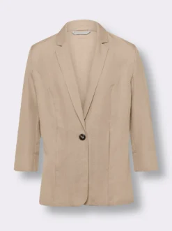 Blazer in Leinen-Optik