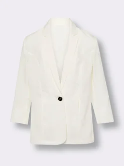 Blazer in Leinen-Optik