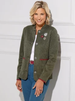 Blazer mit Blüten-Stickerei