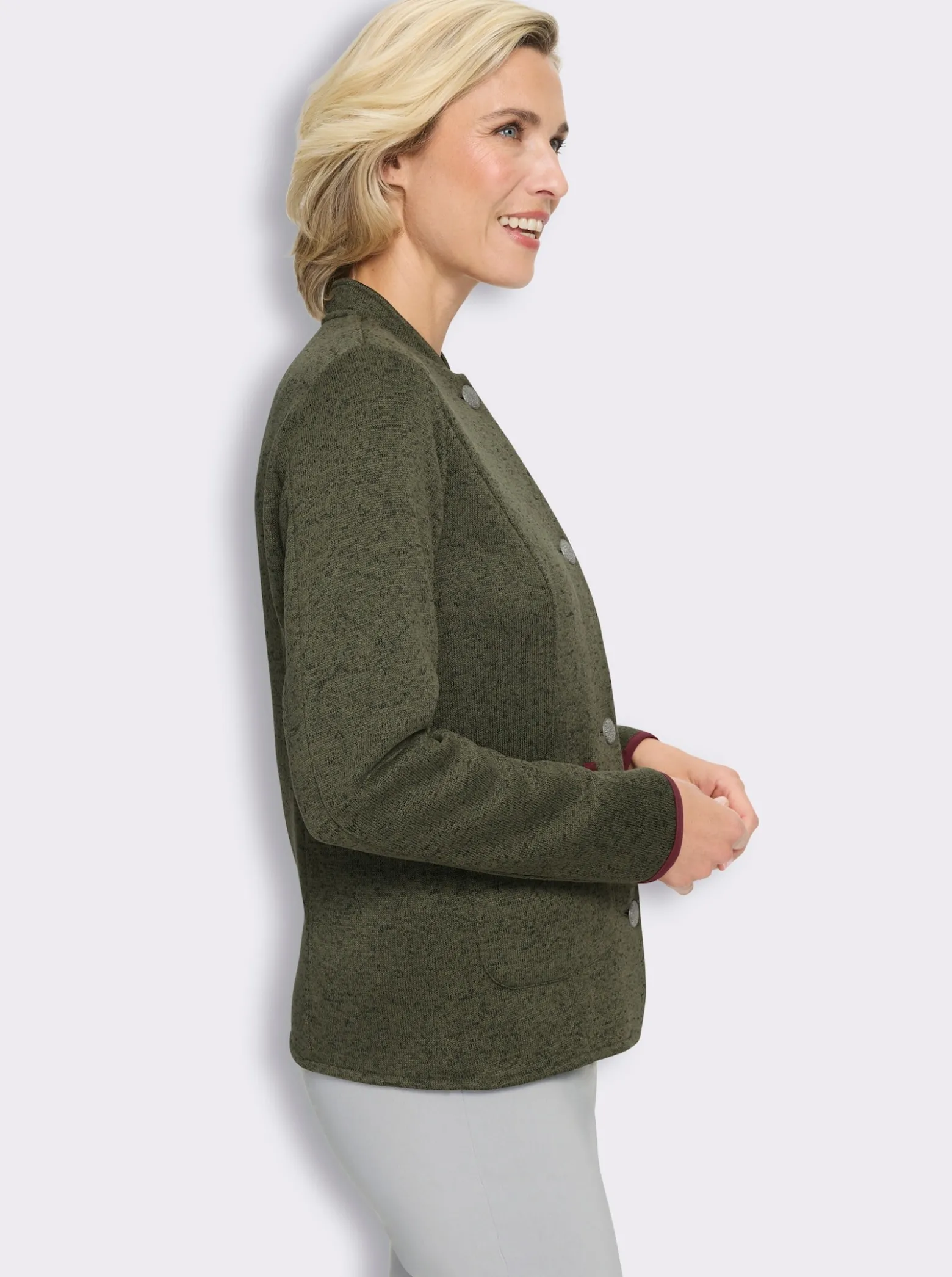 Blazer mit Blüten-Stickerei
