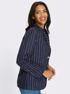 Blazer mit goldfarbenen Schmuckknöpfen