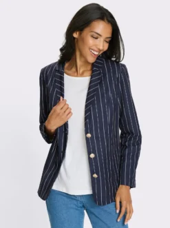 Blazer mit goldfarbenen Schmuckknöpfen