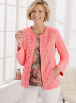 Blazer mit Lochmuster