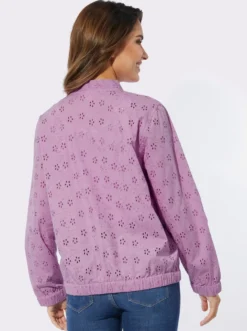Blazer mit Lochstickerei
