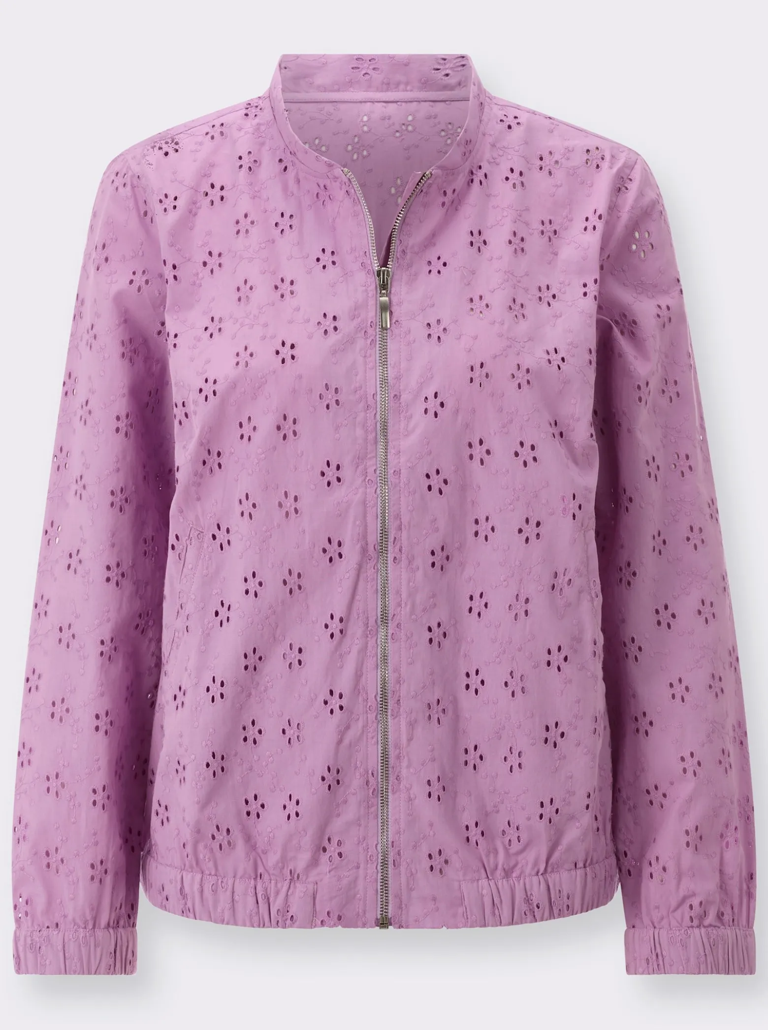 Blazer mit Lochstickerei