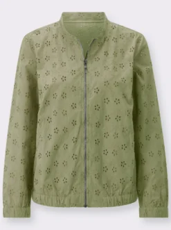 Blazer mit Lochstickerei