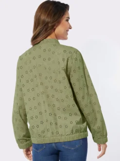 Blazer mit Lochstickerei