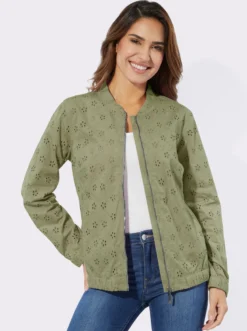 Blazer mit Lochstickerei
