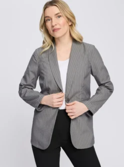 Blazer mit Nadelstreifen