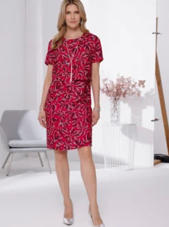 Bleistiftkleid in 2-in-1-Optik