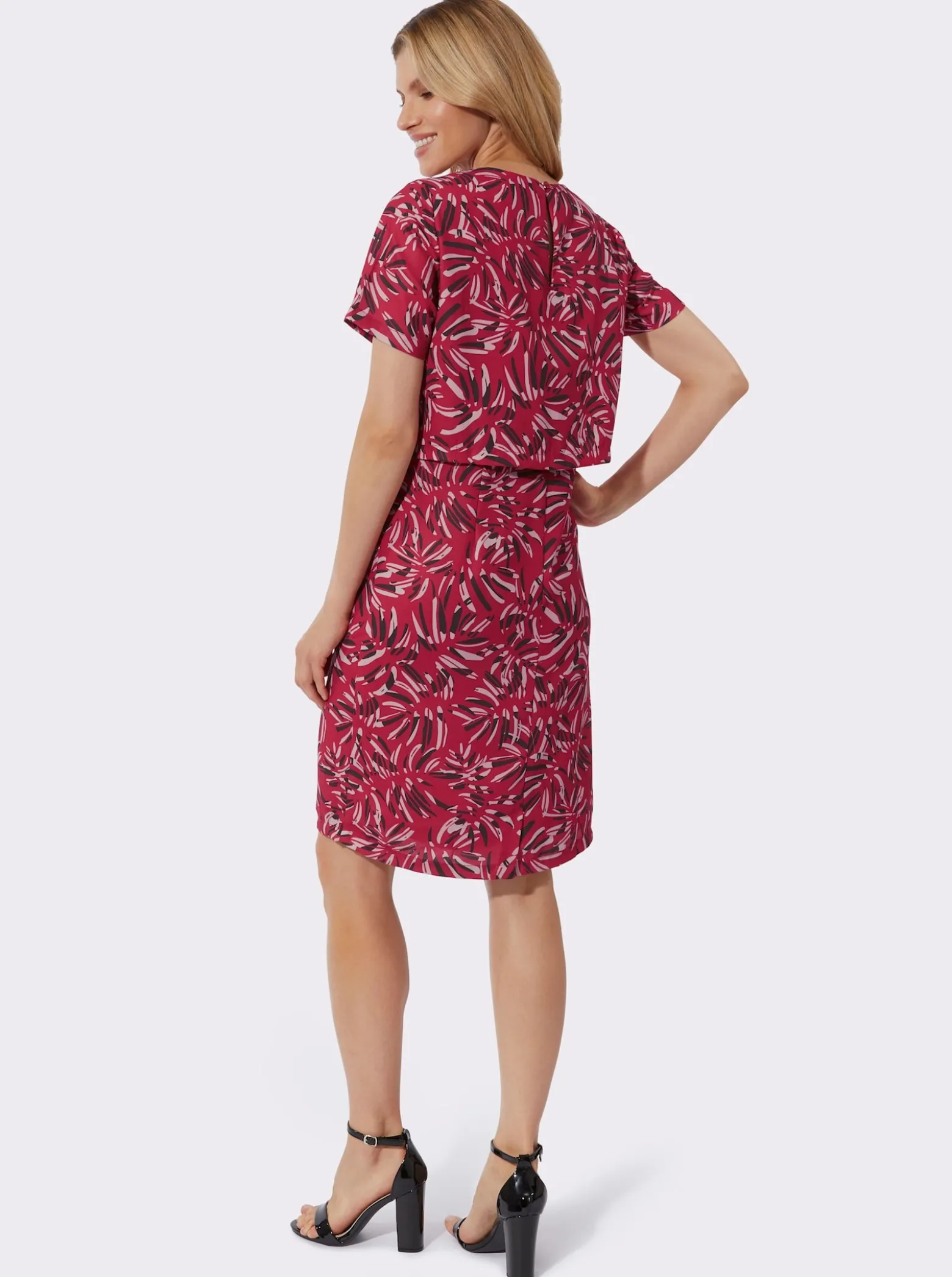 Bleistiftkleid in 2-in-1-Optik