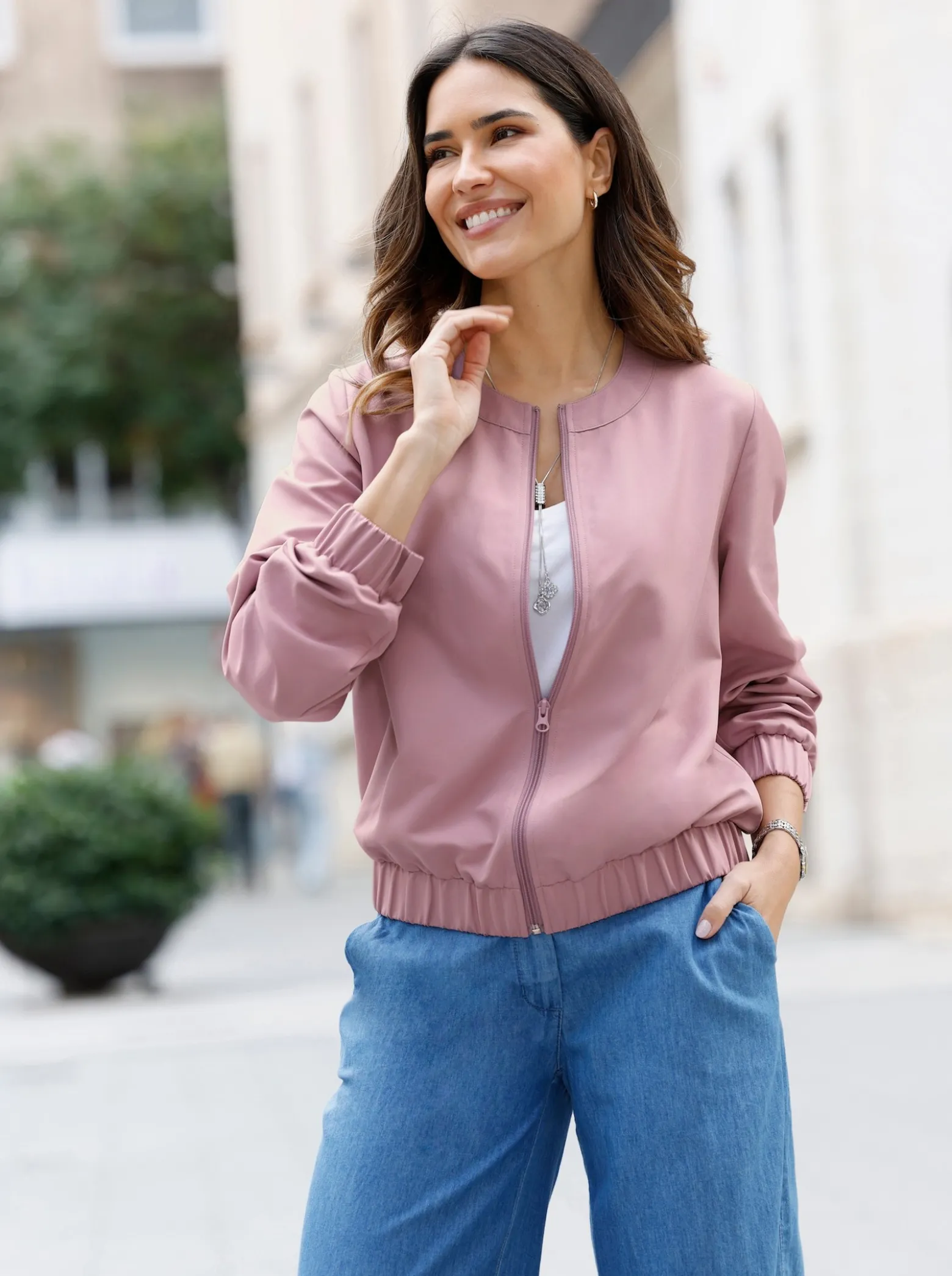 Blousonjacke mit Reißverschluss