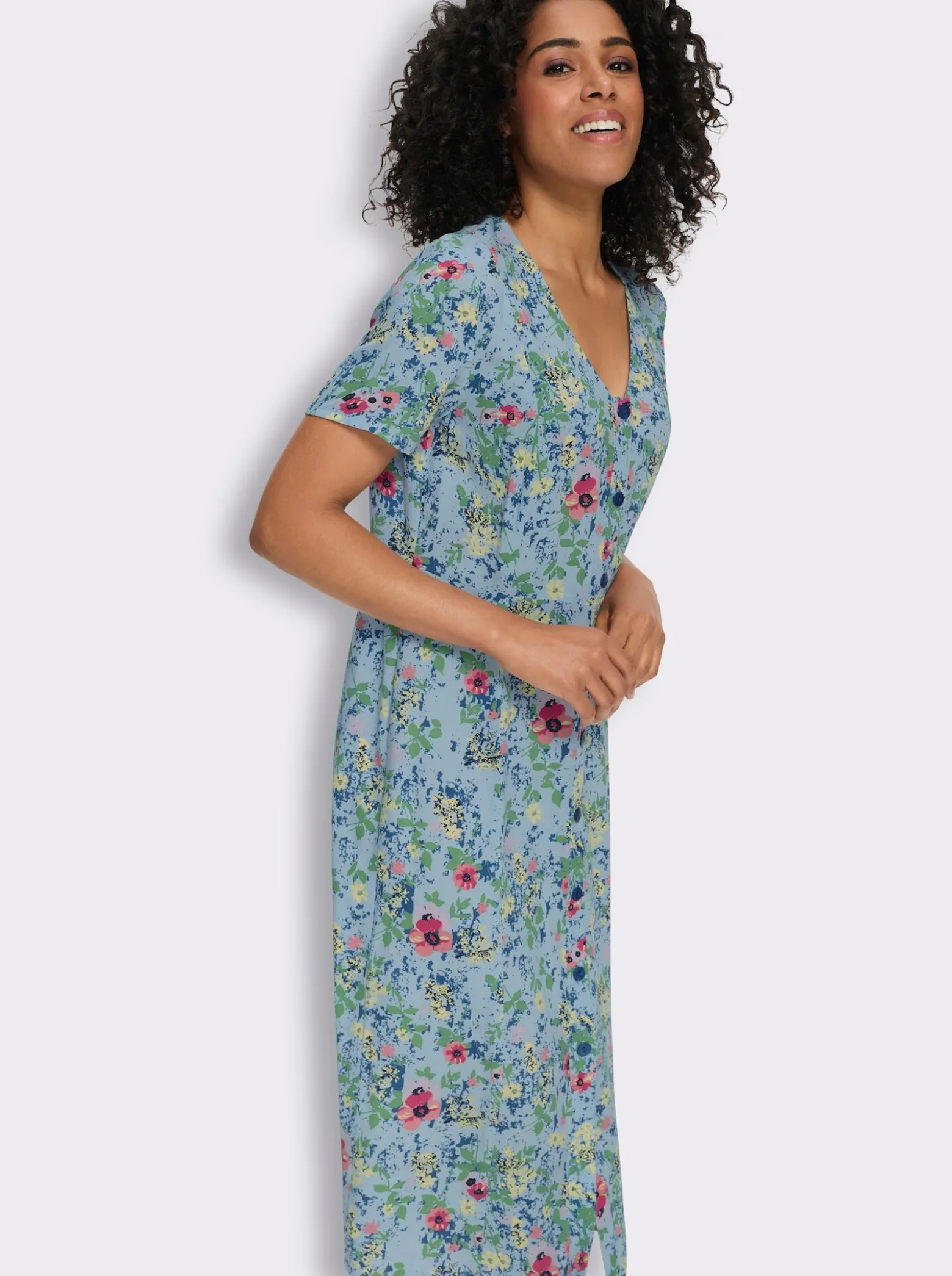 Blumenkleid aus reiner Viskose