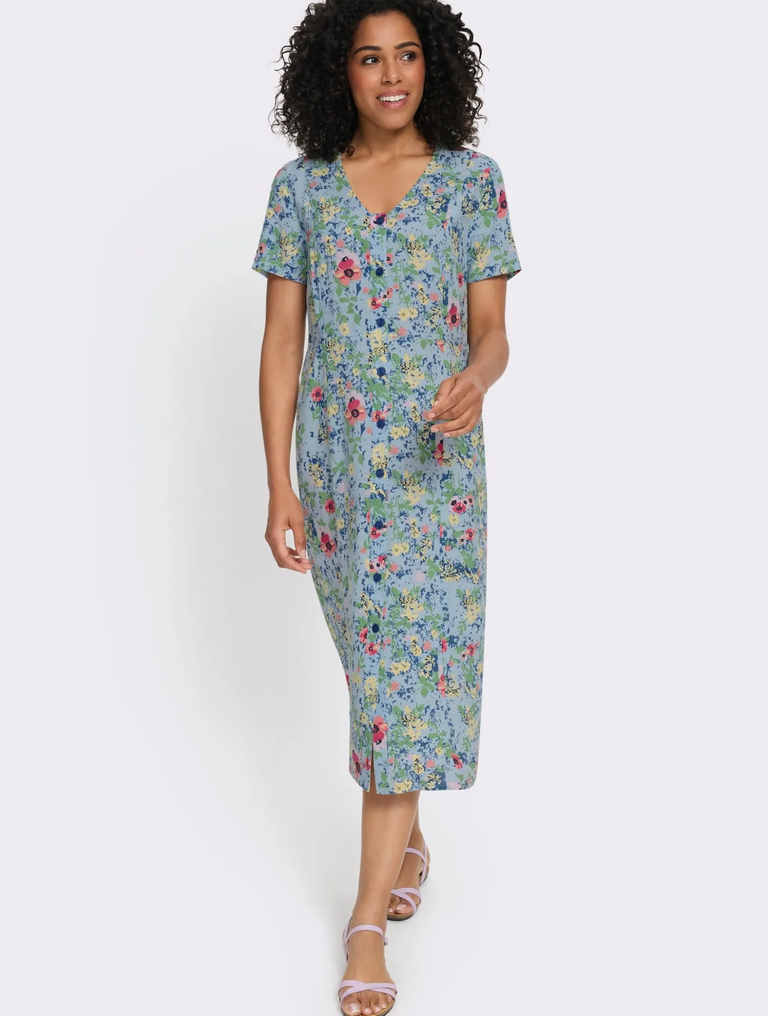 Blumenkleid aus reiner Viskose