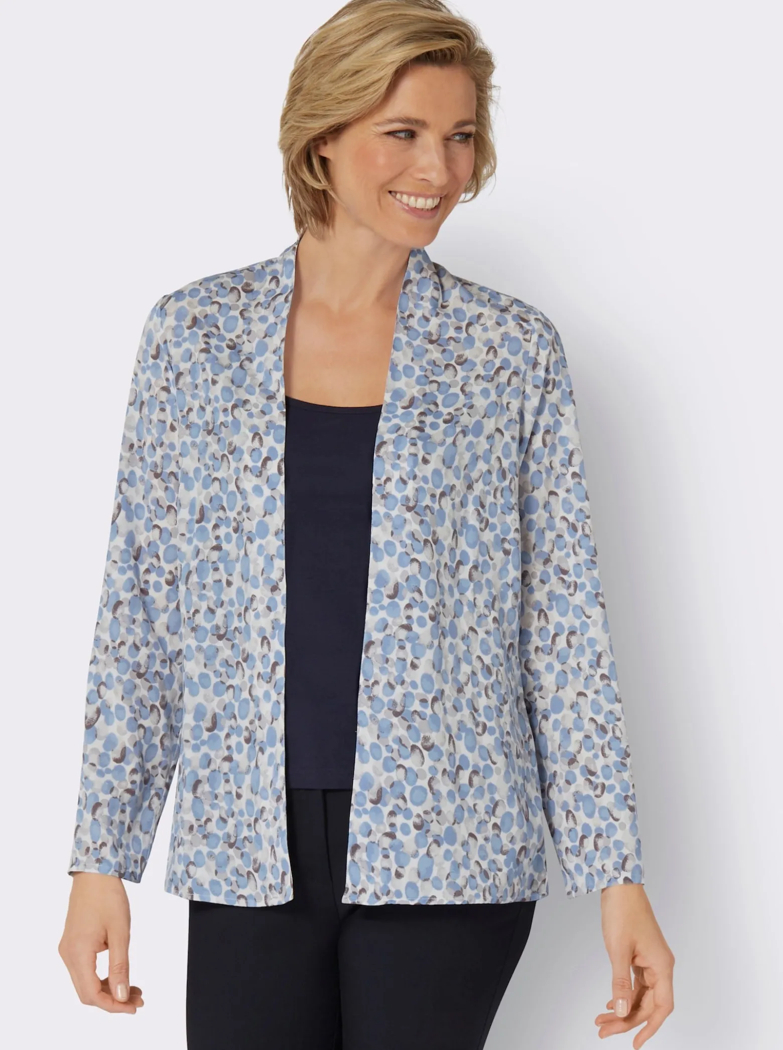 Blusenjacke in offener Form