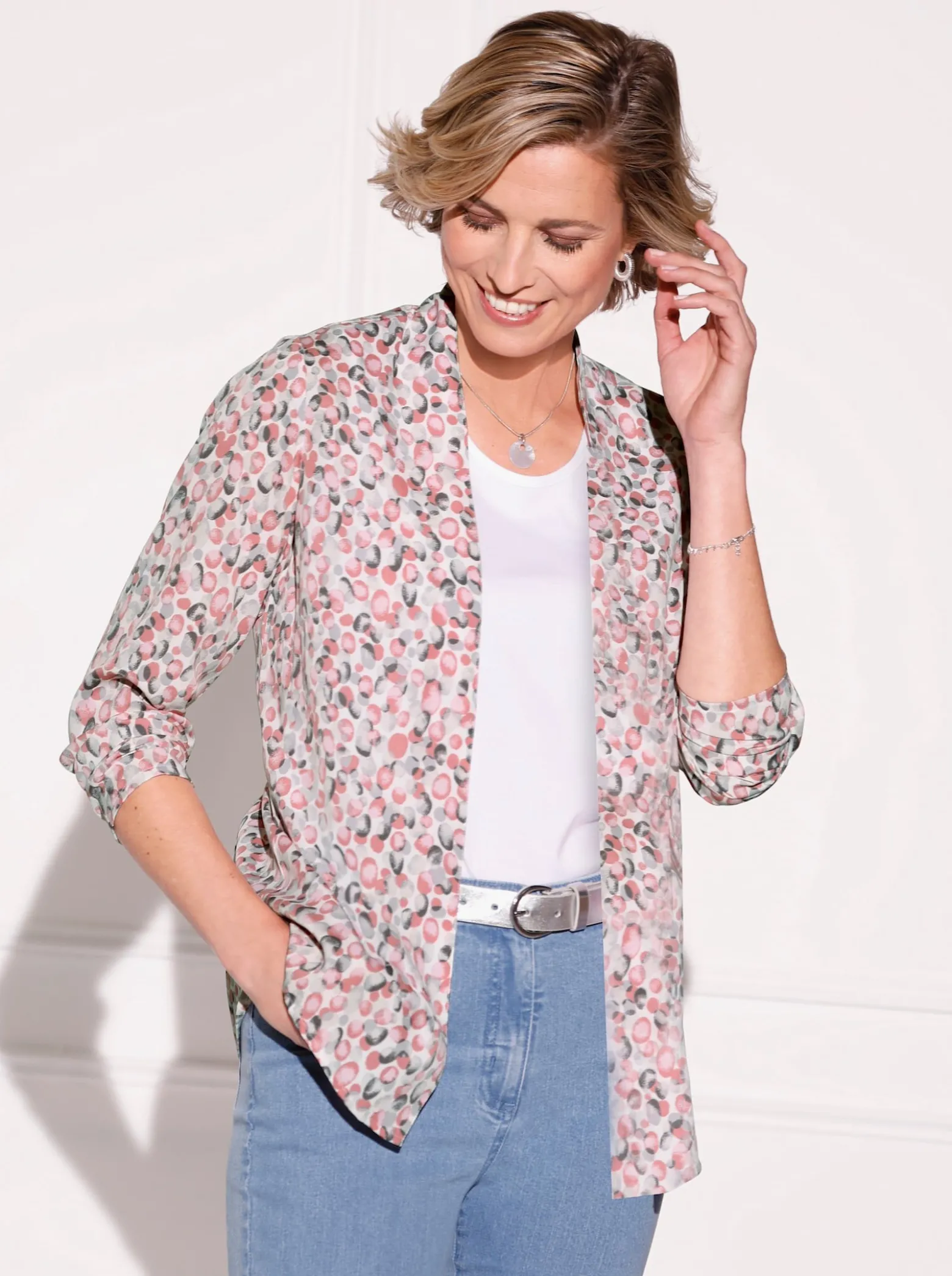 Blusenjacke in offener Form
