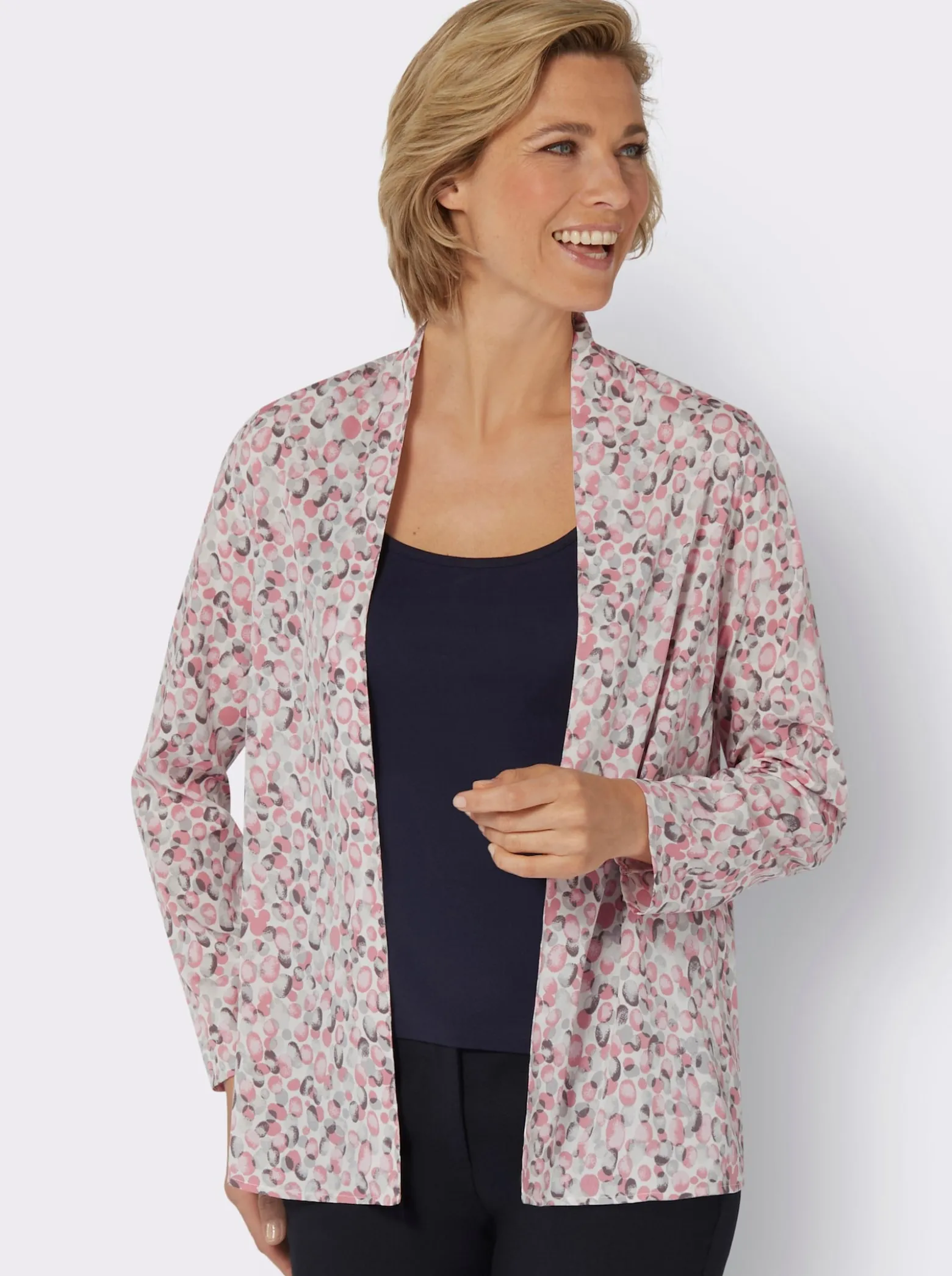 Blusenjacke in offener Form