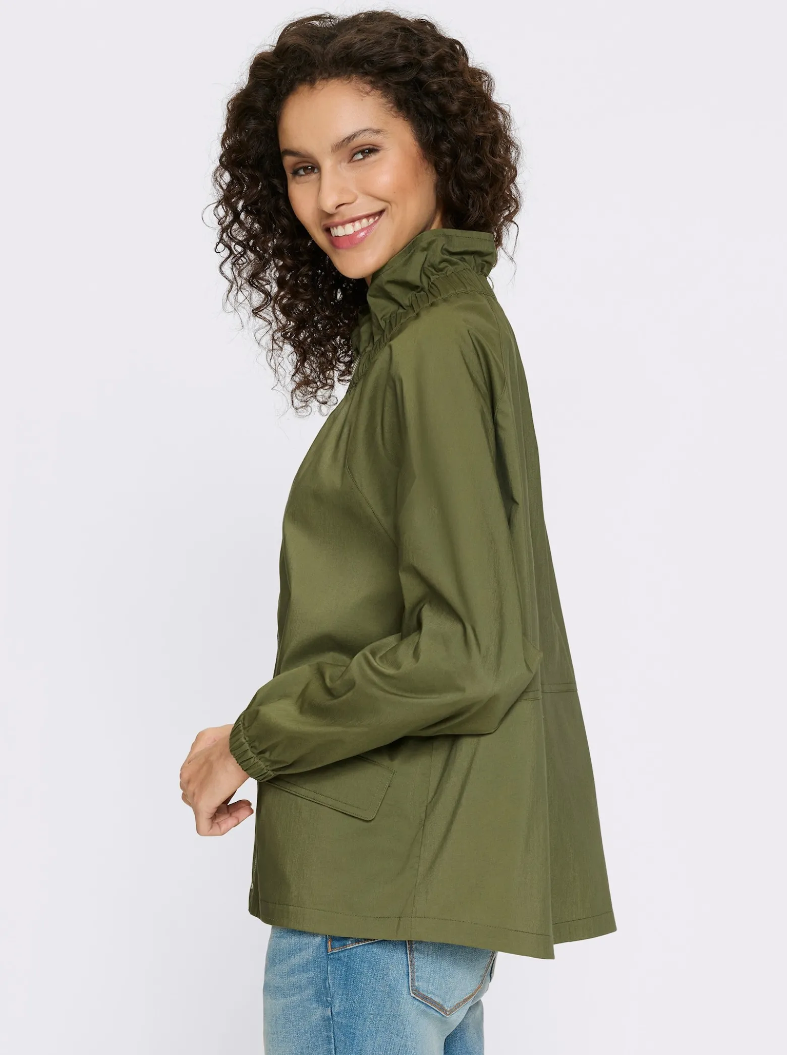 Blusenjacke mit Stehkragen