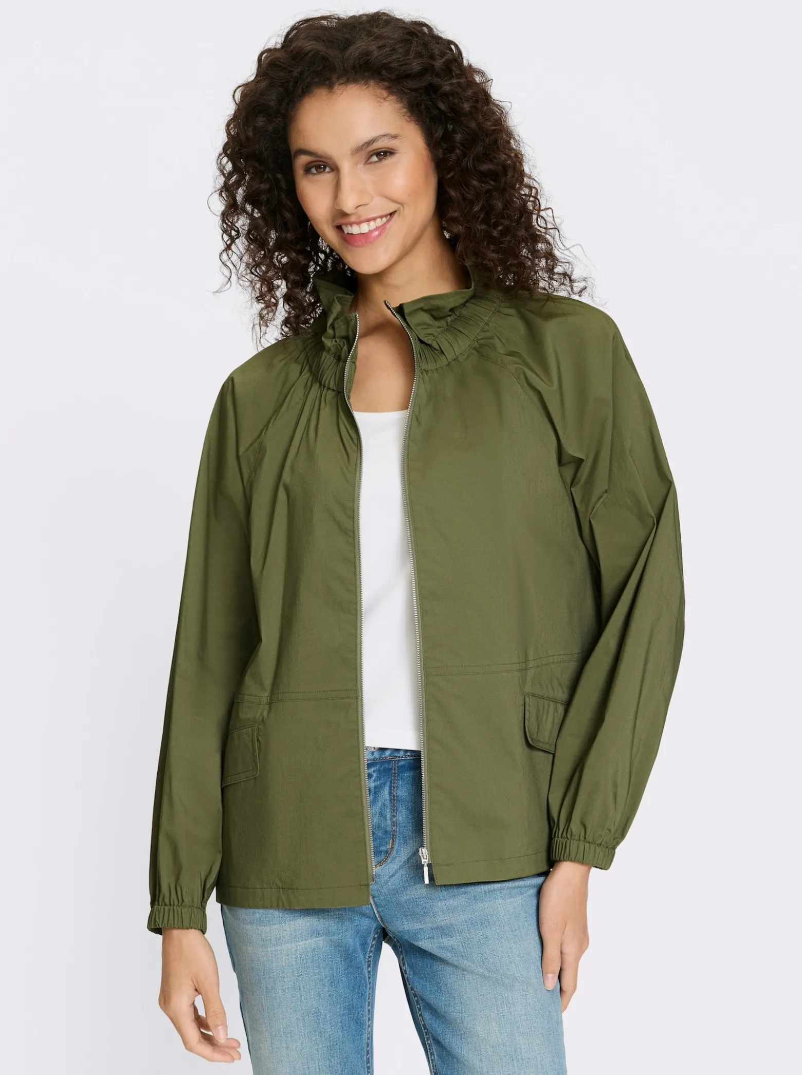 Blusenjacke mit Stehkragen