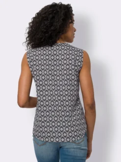 Blusentop mit Minimal-Muster