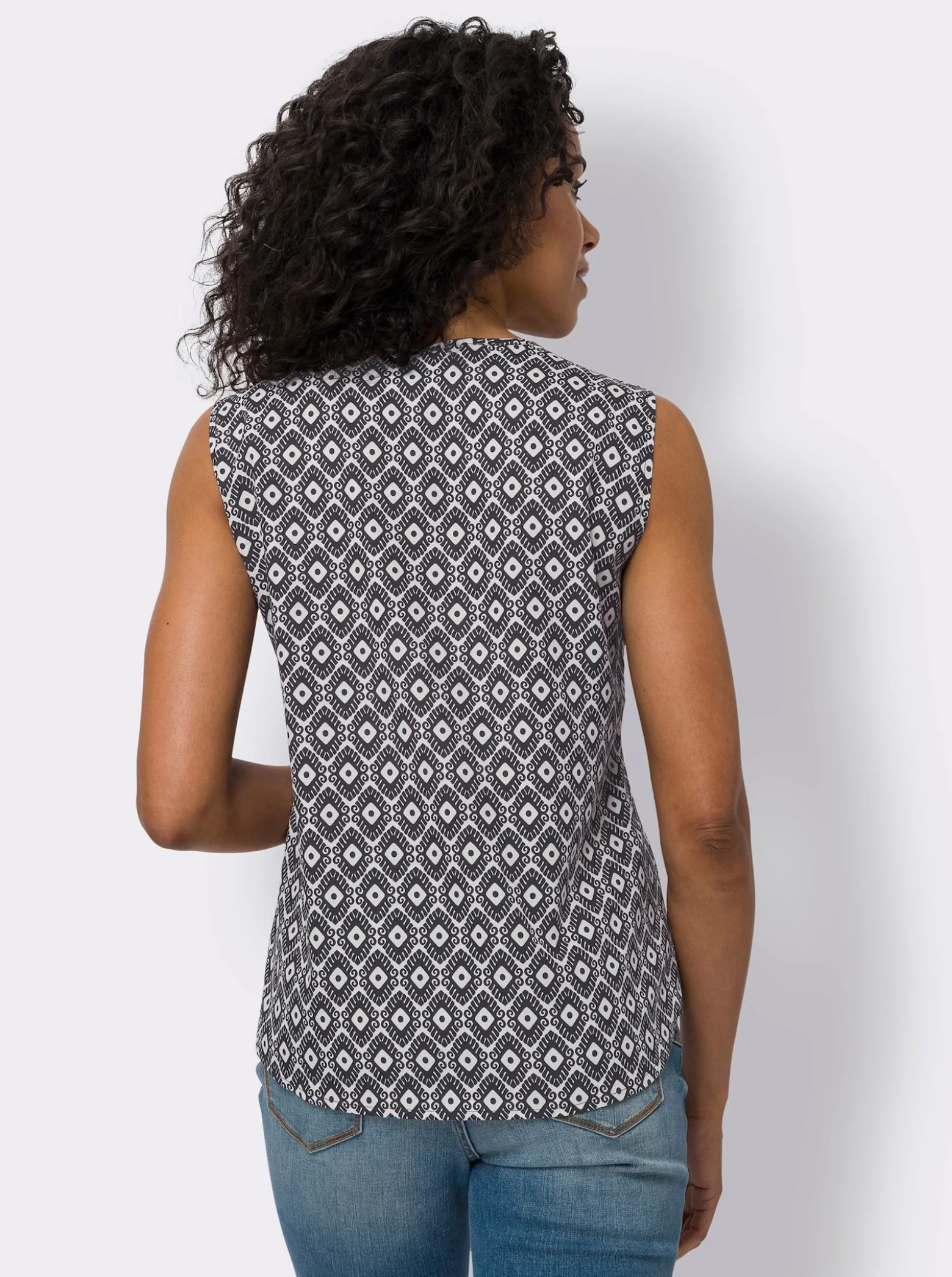 Blusentop mit Minimal-Muster