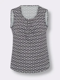 Blusentop mit Minimal-Muster
