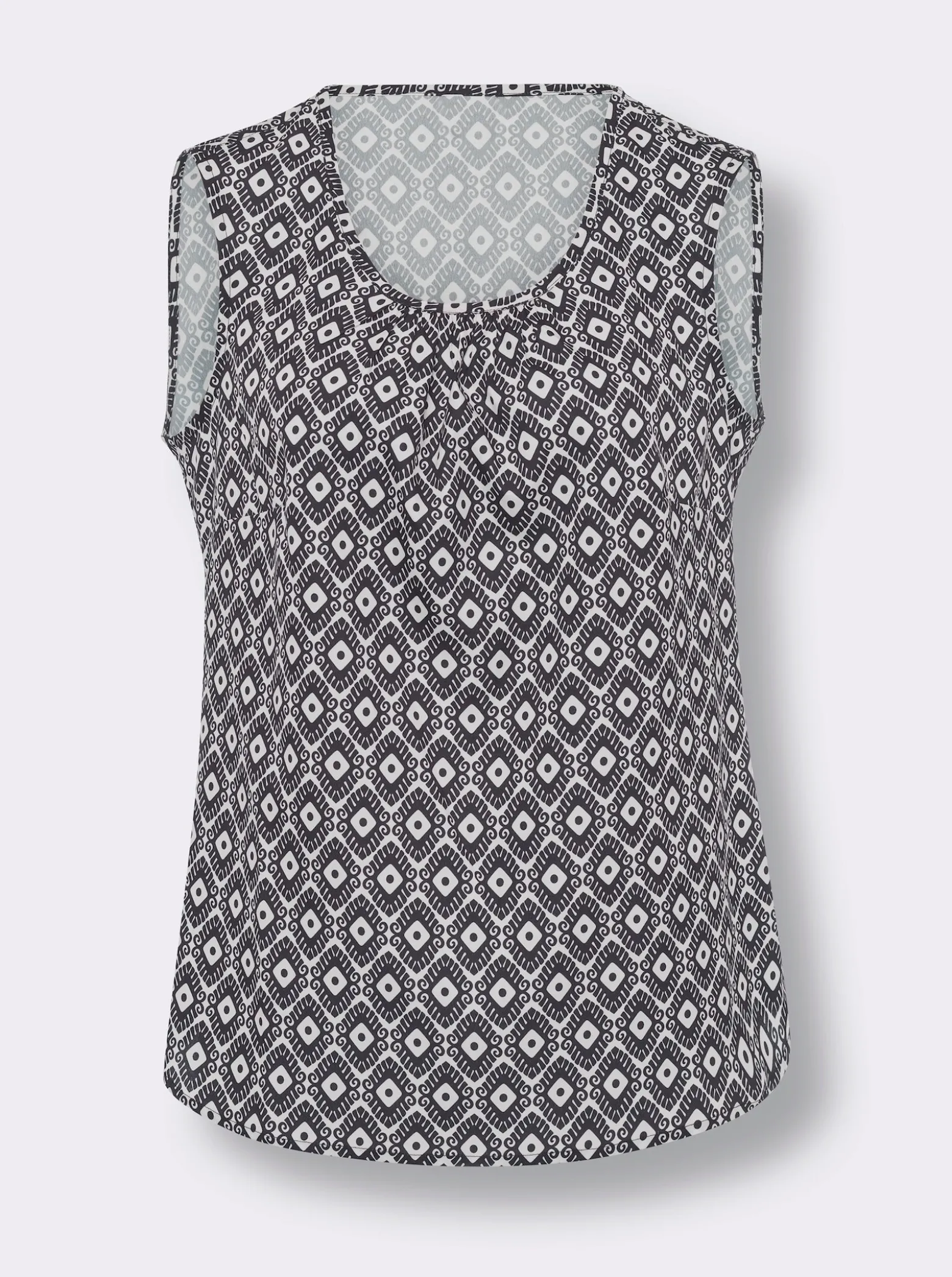 Blusentop mit Minimal-Muster