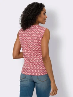 Blusentop mit Minimal-Muster