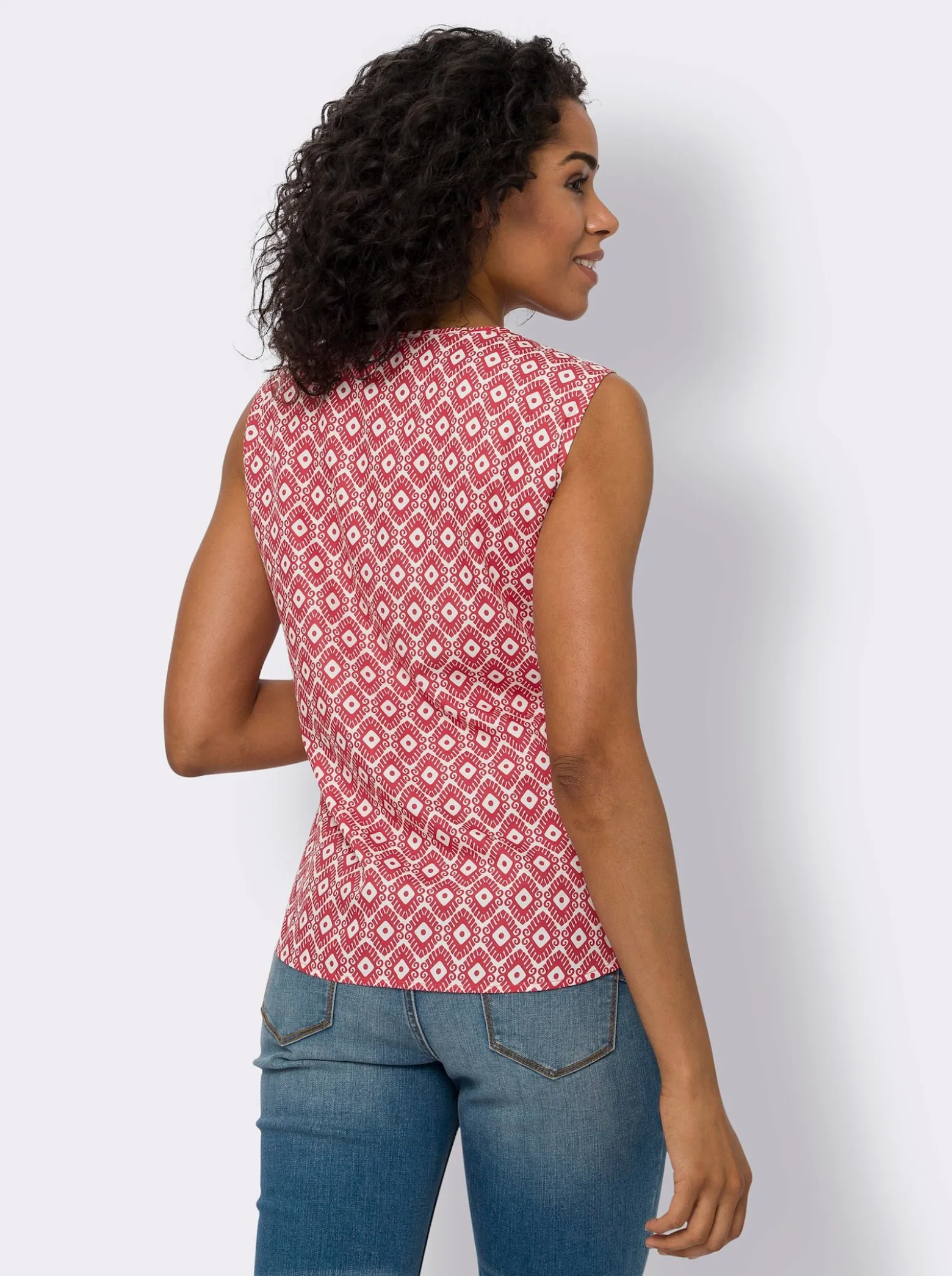 Blusentop mit Minimal-Muster