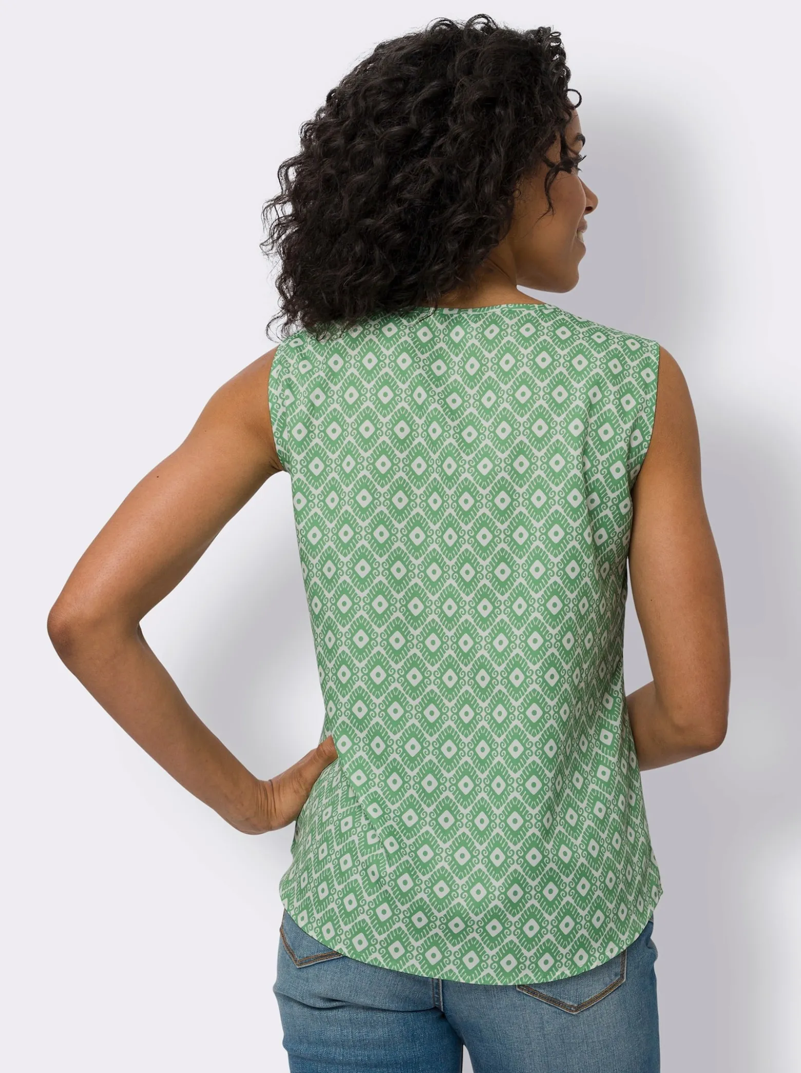 Blusentop mit Minimal-Muster