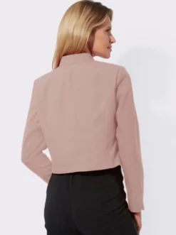 Bolerojacke mit Wellenabschluss, Stehkragen